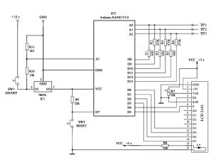 Электрическая схема мультитестера на Arduino